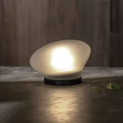 Karman Agua de mesa LED Ø13cm vidrio esmerilado
