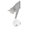 Karman aplique de pared Maoo, cerámica blanca, cristal, figura de gato
