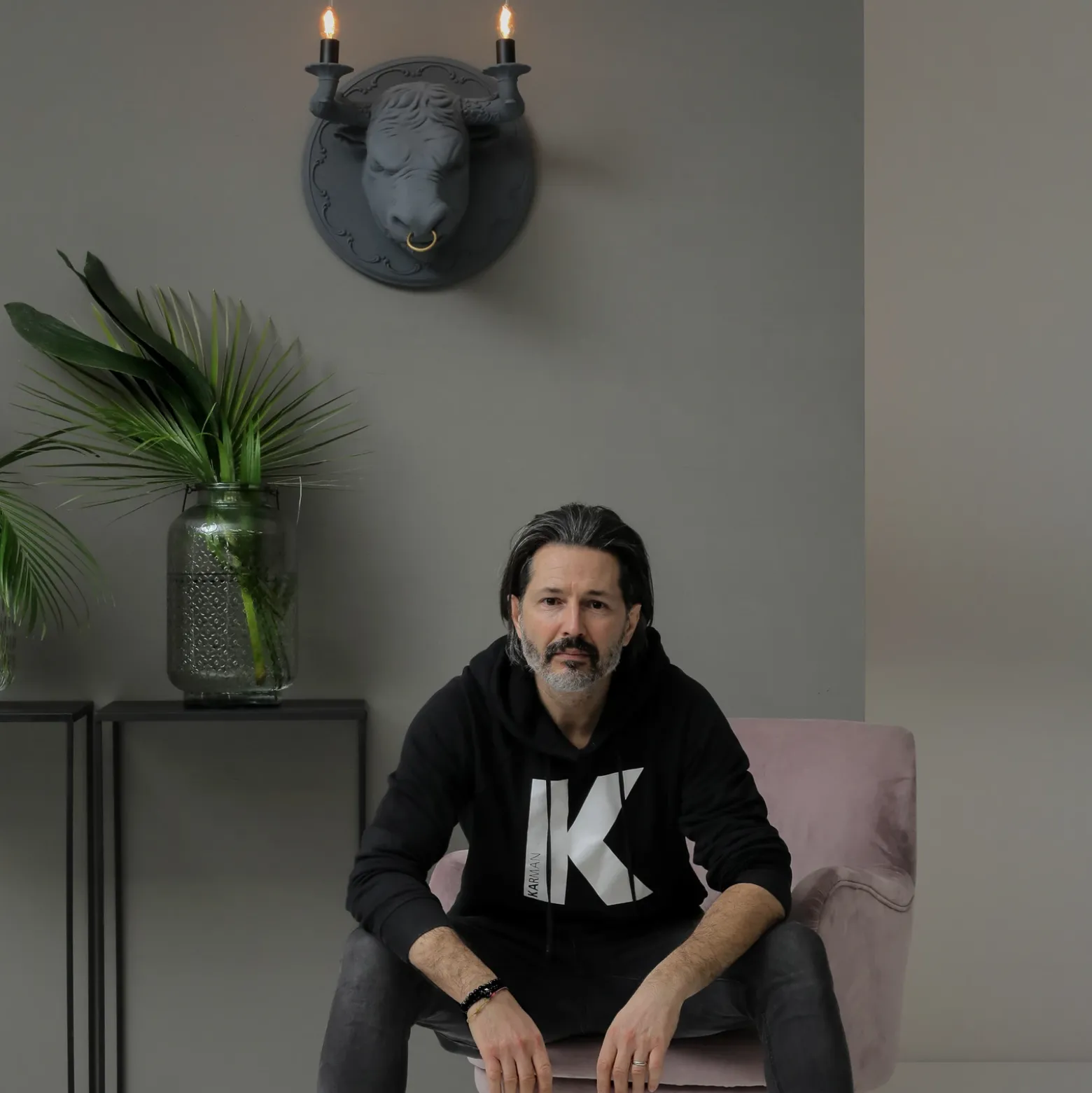Karman Corrado lámpara de pared gris