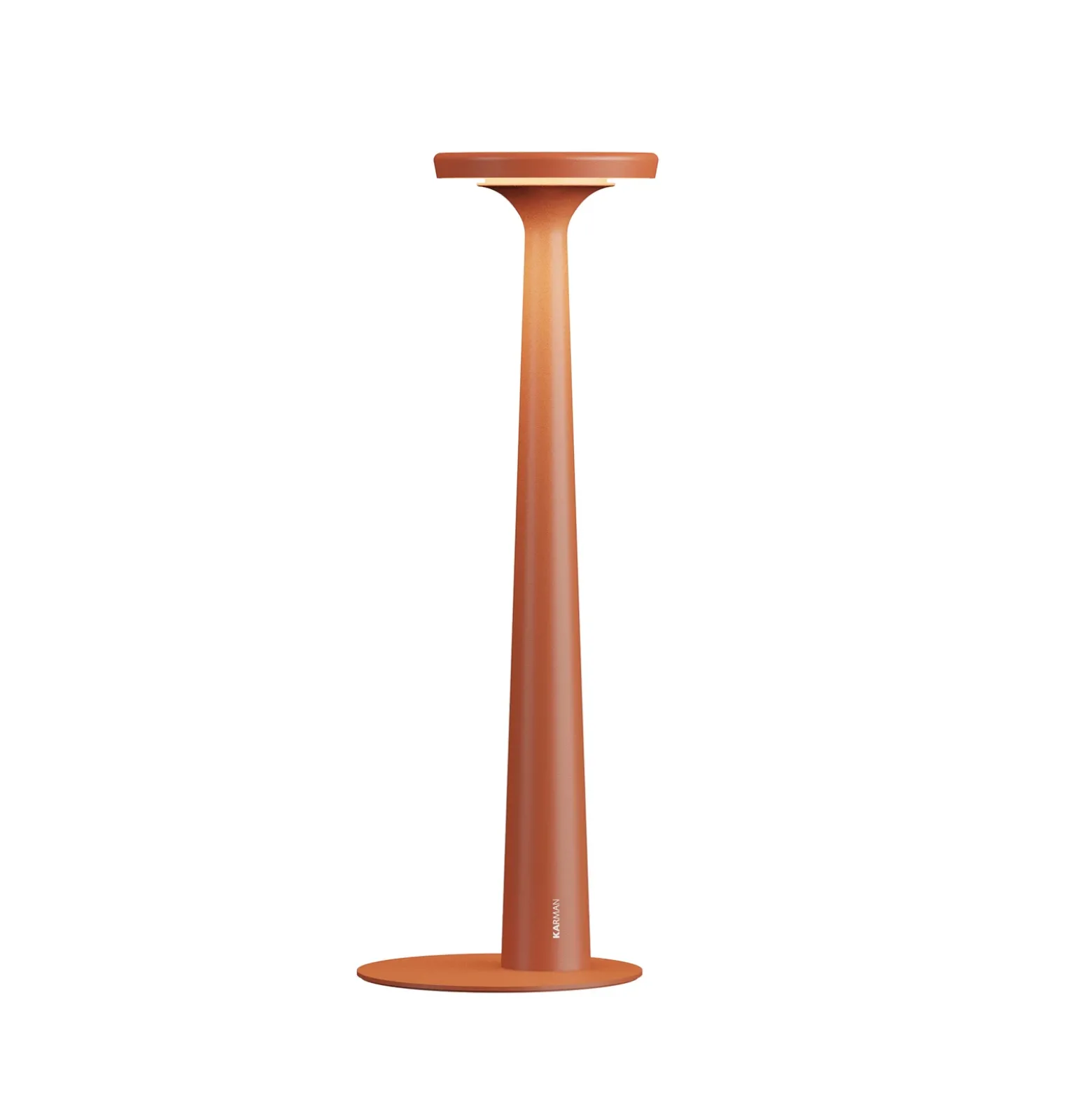 Karman lámpara de mesa LED recargable Papiria, rojo mate, CCT