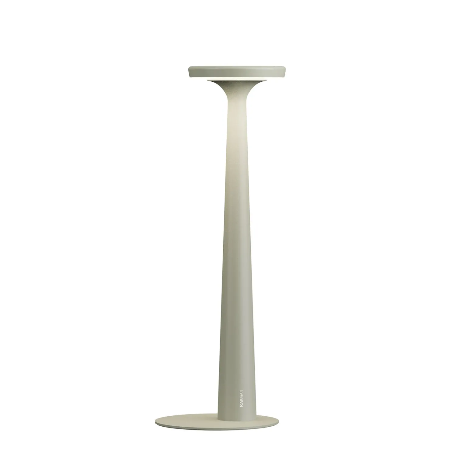 Karman lámpara de mesa LED recargable Papiria, verde mate, CCT