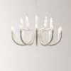 Karman Snoob lámpara de araña, blanco, Ø 73 cm, aluminio, 20 luces.