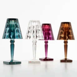 Kartell Big Battery lámpara mesa IP20, azul claro