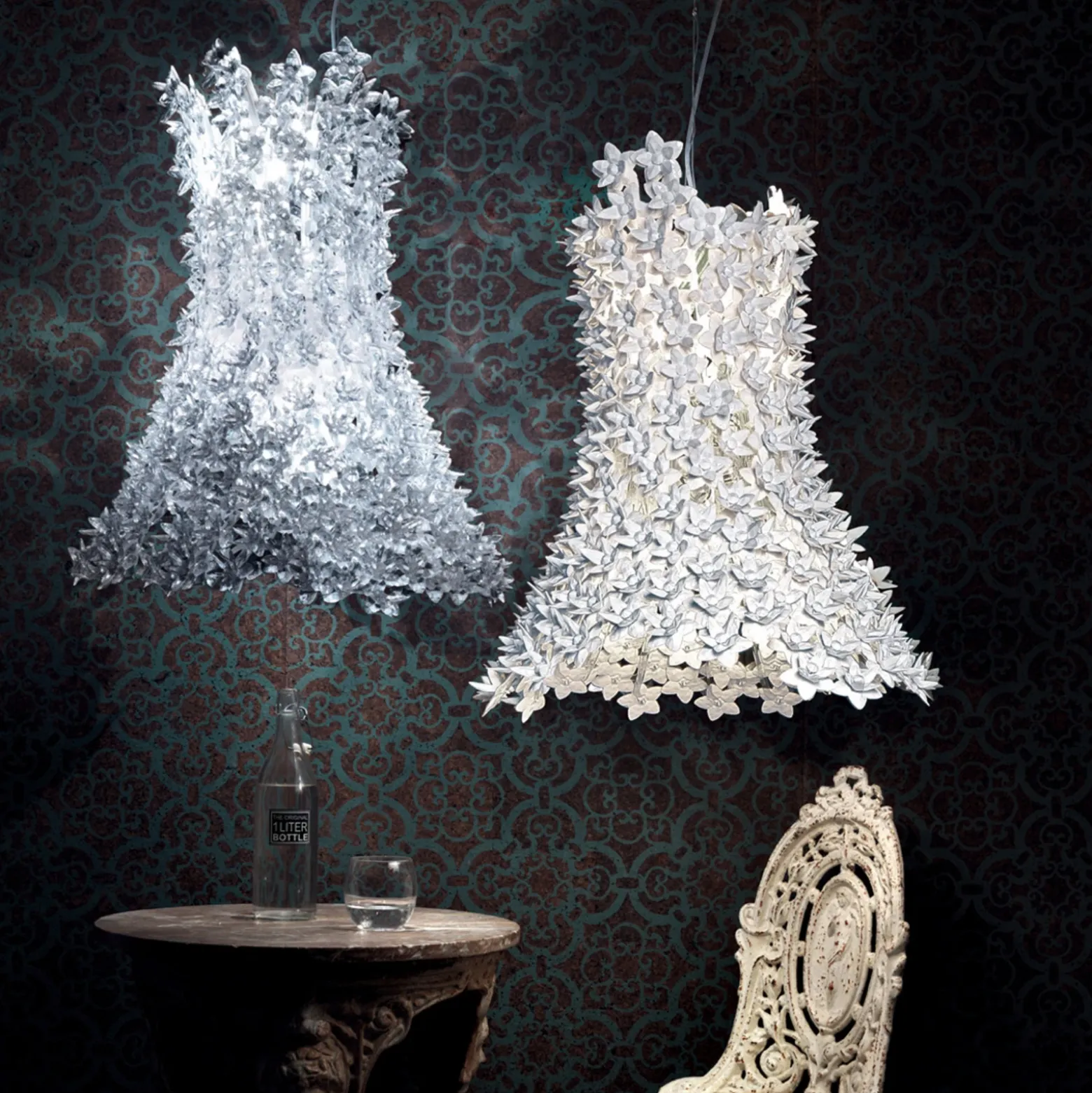 Kartell Bloom lámpara colgante G9, transparente