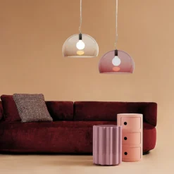 Kartell FL/Y lámpara colgante, Ø 52 cm, marrón