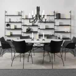 Kartell Khan lámpara de araña, Ø 77 cm negro