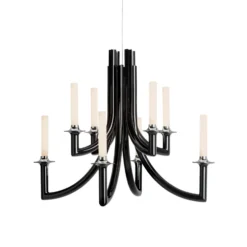 Kartell Khan lámpara de araña, Ø 77 cm negro