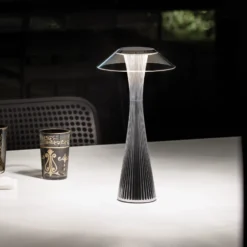 Kartell Space lámpara de mesa LED diseño, titanio