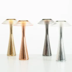 Kartell Space lámpara de mesa LED de diseño, cromo