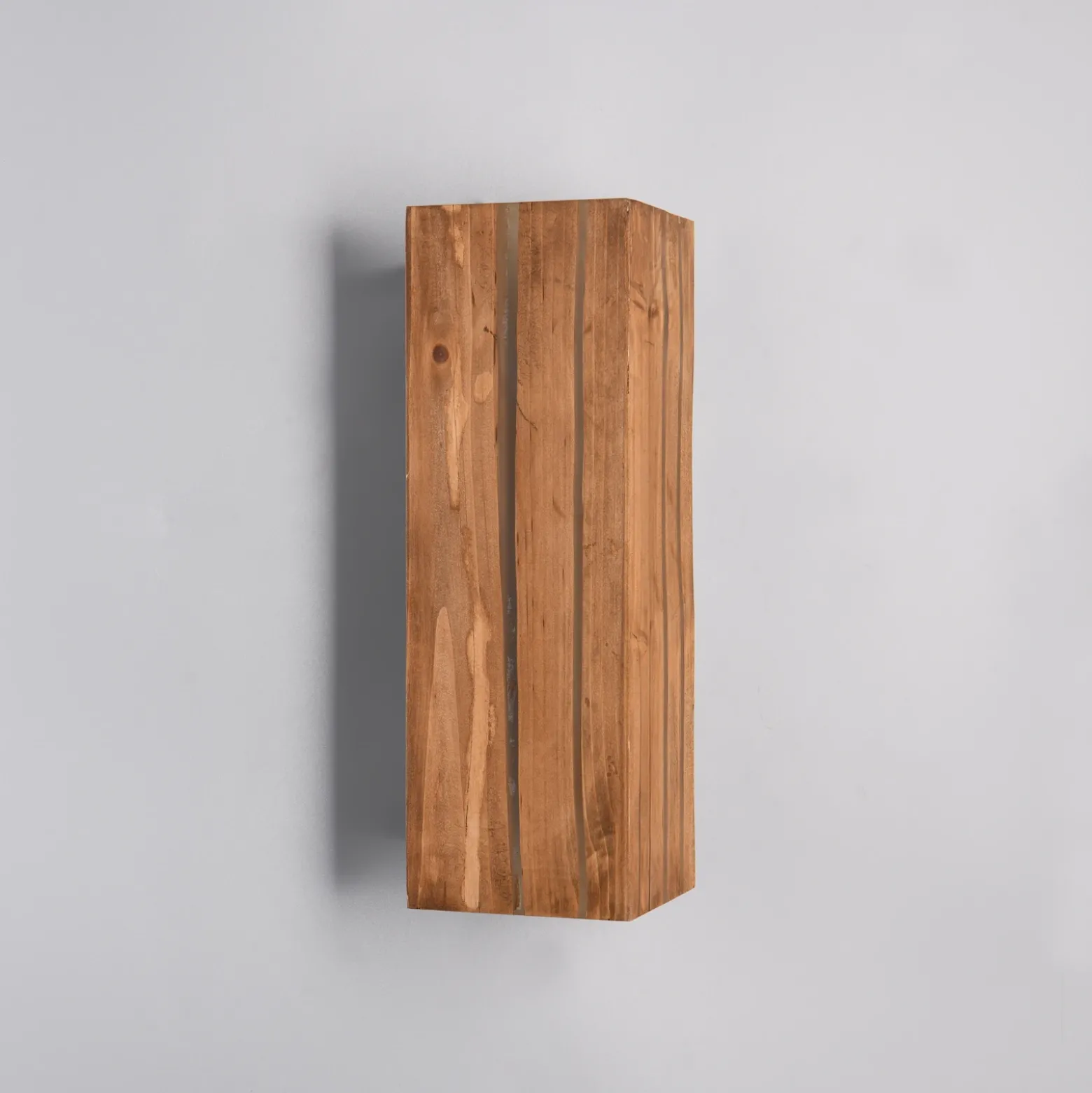 Karuni aplique de pared, natural, madera, metal, E14