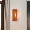 Karuni aplique de pared, natural, madera, metal, E14