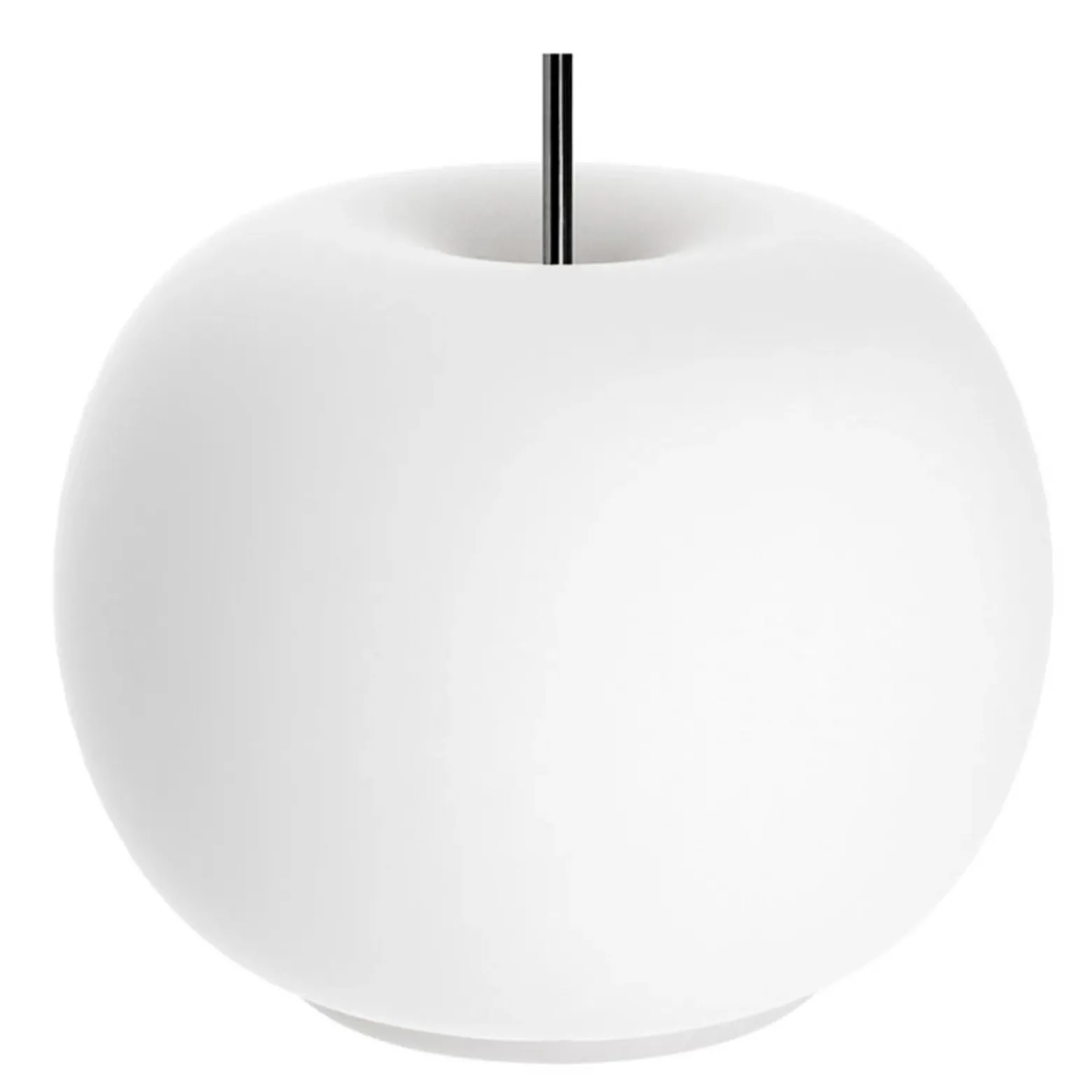 kdln Lámpara de mesa LED Kushi, blanco/negro, Ø 17 cm, cristal