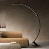 kdln Lámpara de pie LED Kyudo, negro, altura 212 cm