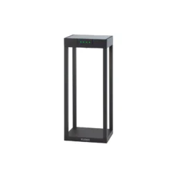 KLEWE Lámpara LED solar RADIA MINI, antracita, 35 cm, aluminio, IP65