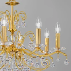 KOLARZ Carmen 2 cuenco cristal oro 8 luces Ø70cm