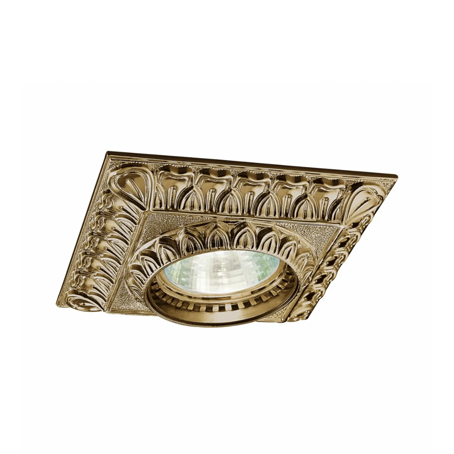 Kolarz downlight de techo Milady, color latón antiguo, longitud 10 cm
