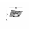 Kolarz downlight de techo Milady, cromado, longitud 10 cm