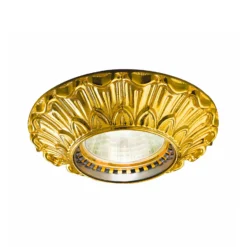 Kolarz downlight de techo Milady, Ø 10 cm, chapado en oro de 24 quilates
