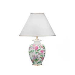 Kolarz Giardino Flora lámpara de mesa, altura 43 cm, blanco/color