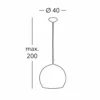 Kolarz Lámpara colgante Luna, Ø 40 cm, color crema, cristal