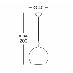 Kolarz Lámpara colgante Luna, Ø 40 cm, color crema, cristal