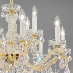 KOLARZ Maria Louise de araña, oro 24 kt, 12 luces