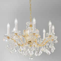 KOLARZ Maria Louise de araña, oro 24 kt, 8 luces