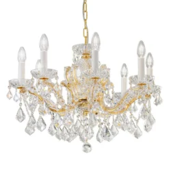 KOLARZ Maria Louise de araña, oro 24 kt, 8 luces