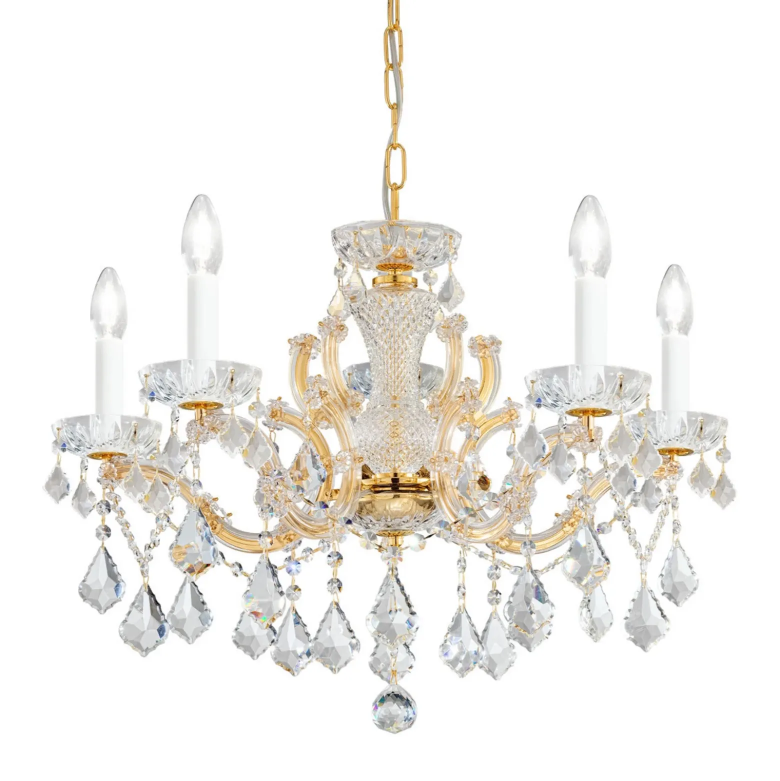 KOLARZ Maria Louise lámpara araña cristal 5 luces