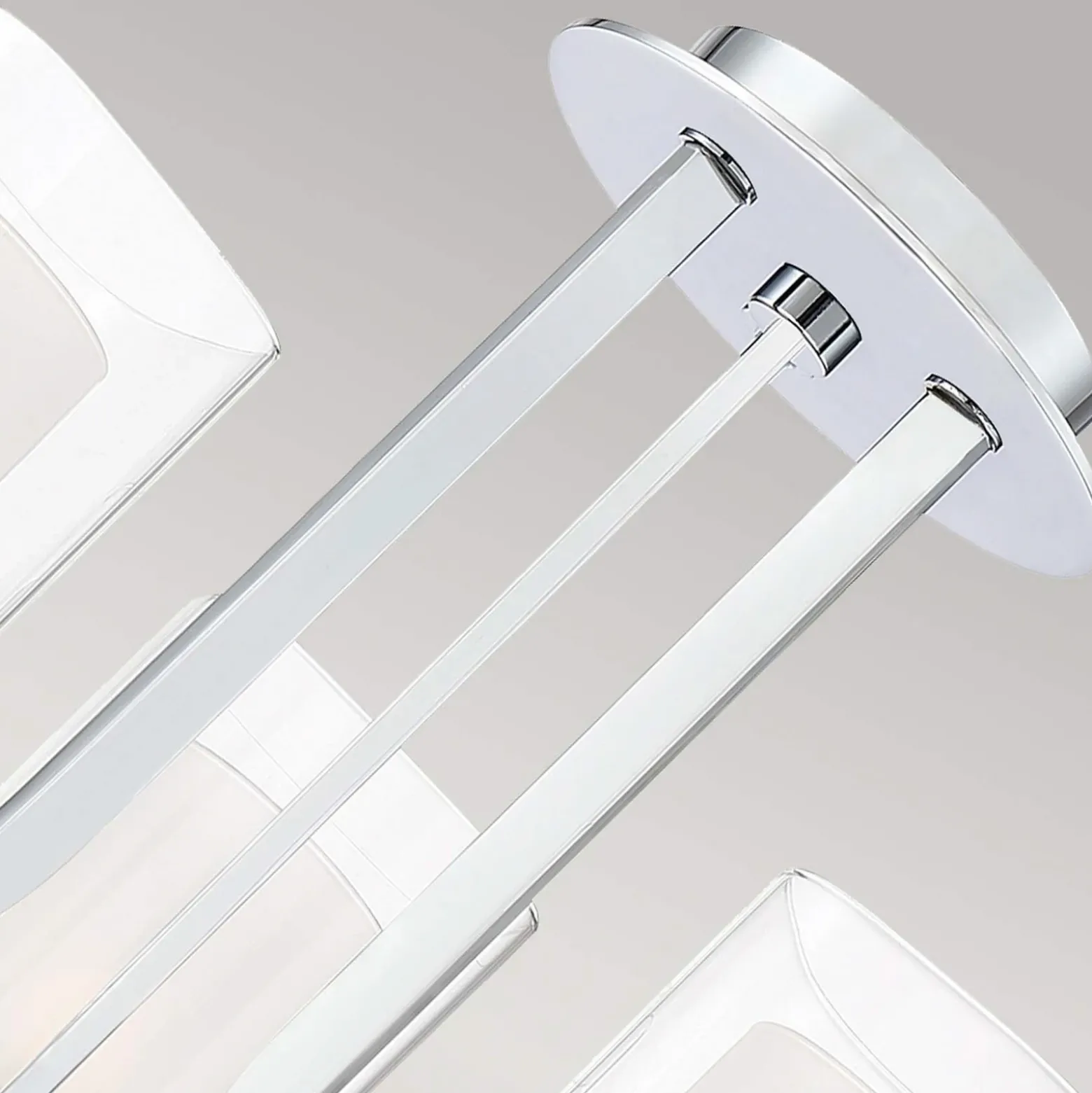 Kolt IP44 plafón con doble pantalla de cristal