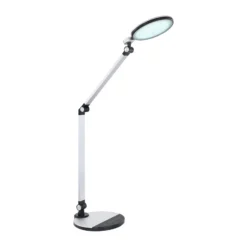 Konsti lámpara de mesa LED, altura 90 cm, negro/plateado, CCT