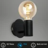 Kosol aplique de pared para cuarto de baño, IP44, E27, negro