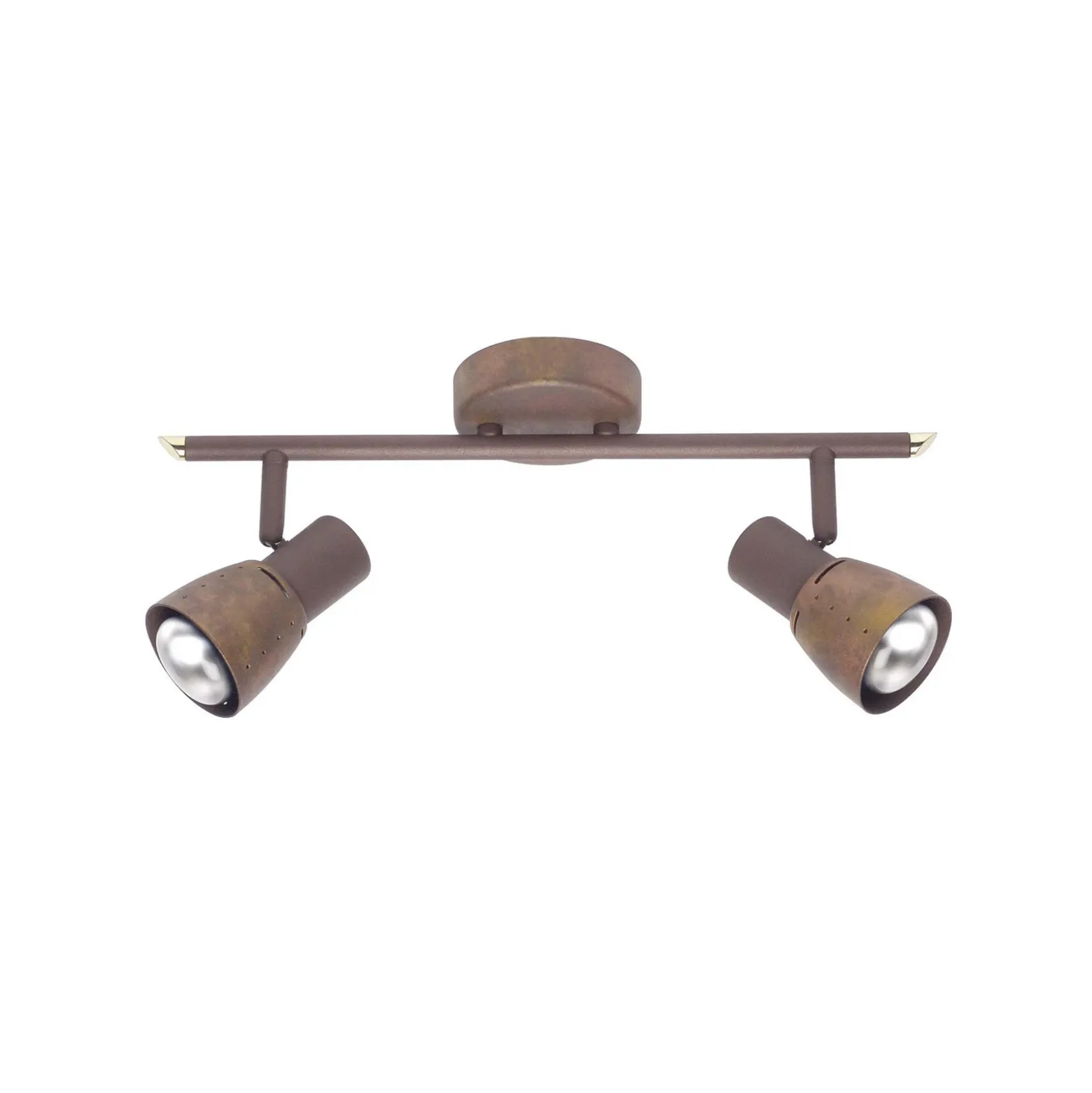 Lava downlight de techo, longitud 37 cm, cobre antiguo, 2 luces, metal
