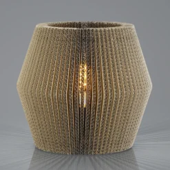Layer lámpara de mesa de cartón, tocón de doble cono