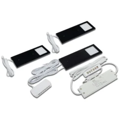 LED bajo mueble Eco-Pad F set x 3 3.000K negro
