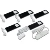 LED bajo mueble Eco-Pad F set x 5 4.000K negro