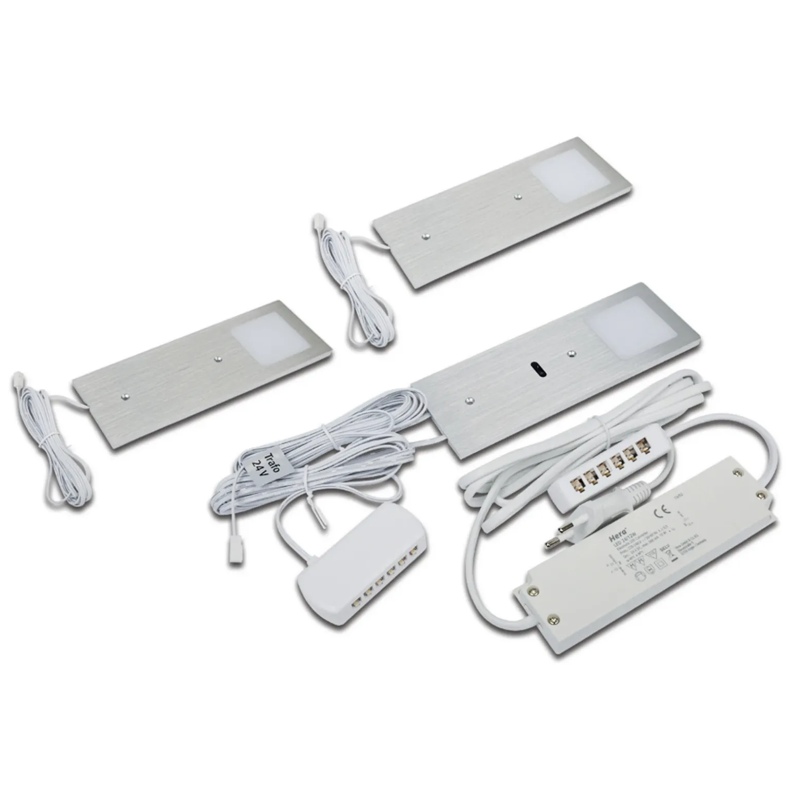 LED bajo mueble Eco-Pad F set x 3 4.000K aluminio