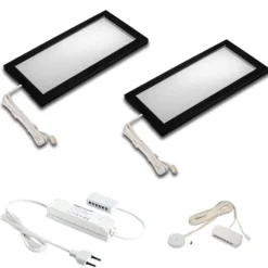 LED bajo mueble Sky dimmer 2 ud 4.000K negro