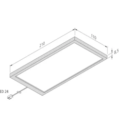 LED bajo mueble Sky Sonar set 3 ud 4.000K acero