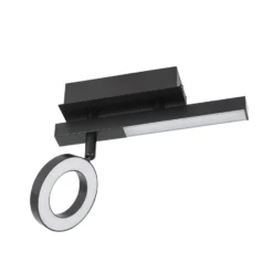 LED downlight Cardillio 2 negro con un Ring