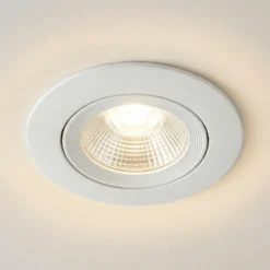 LED empotrable en el techo Diled, Ø 8,5 cm, 6 W, 3.000 K, blanco