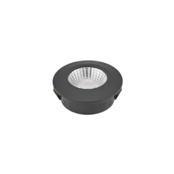 LED empotrable en el techo Diled, Ø 6,7 cm, 3.000 K, negro