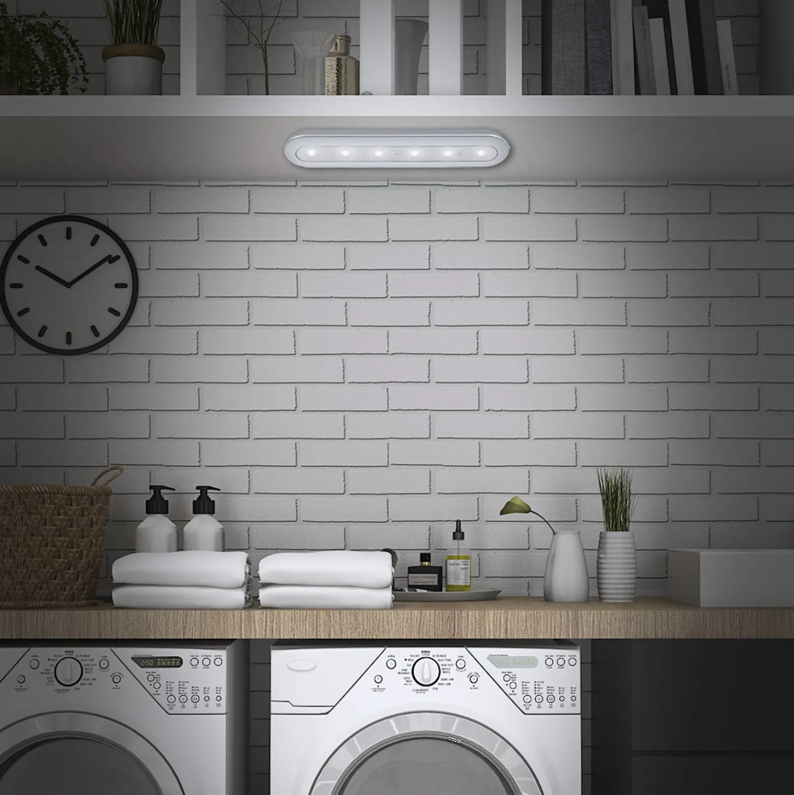 LED-push-light Row funciona con pilas 6.500K 30 cm