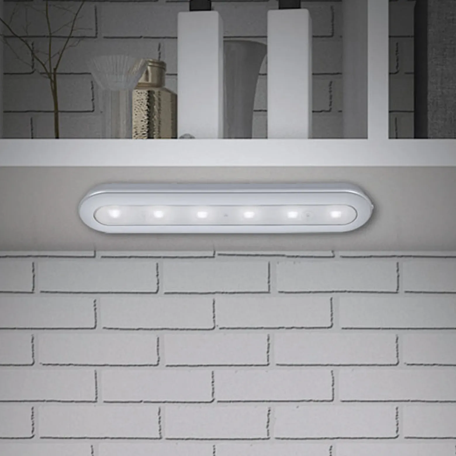 LED-push-light Row funciona con pilas 6.500K 30 cm