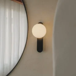 LEDS-C4 Aplique de pared LED Perlina, negro, atenuable