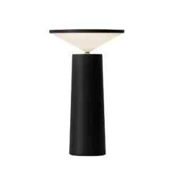 LEDS-C4 Lámpara de mesa LED recargable Cocktail, negro Altura 21,5 cm