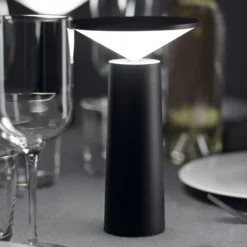 LEDS-C4 Lámpara de mesa LED recargable Cocktail, negro Altura 21,5 cm