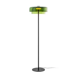 LEDS-C4 Lámpara de pie LED Niveles, 2 capas, verde, cristal, CCT