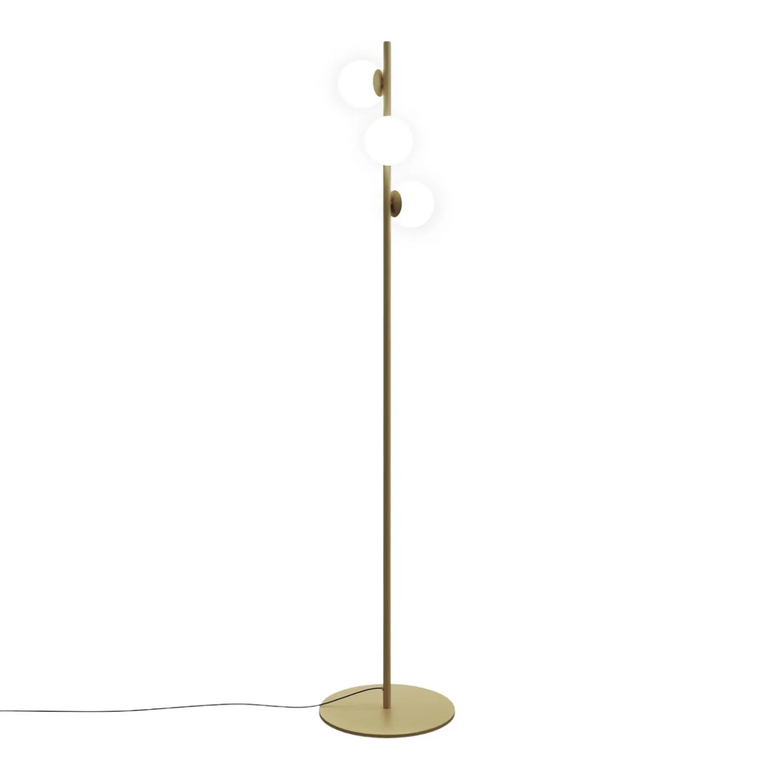 LEDS-C4 Lámpara de pie LED Perlina, altura 170 cm, color dorado
