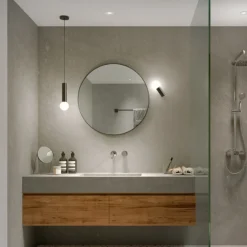 LEDS-C4 Mist aplique para baño 1 luz negro